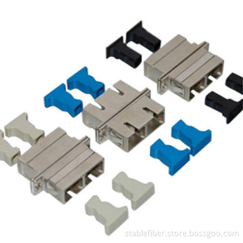 SC-SC Duplex Fiber-optic Adapter, Available in Simplex and Duplex Type, Metal and Plastic Version